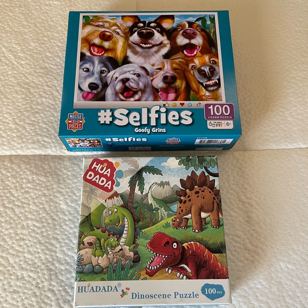 Hua Dada Dinosaur Puzzle and Selfies Dog Puzzle Set